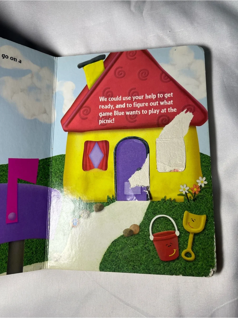 Vintage Blue’s Clues Blue’s #1 Picnic Board Book 1998 Buster Yablonsky Flap Book